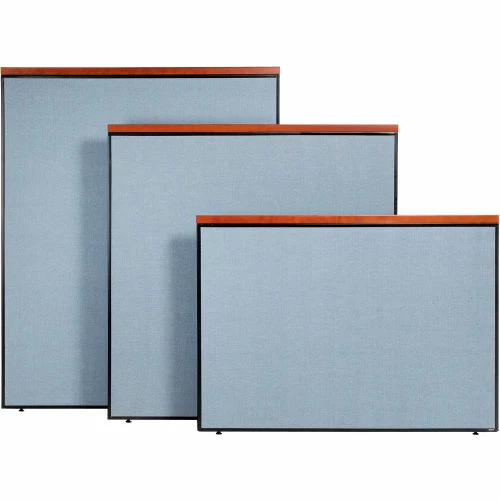 Interion By Global Industrial Interion® Deluxe Office Partition Panel, 60-1/4"W x 61-1/2"H, Blue - Image 5