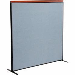 Interion By Global Industrial Interion® Deluxe Freestanding Office Partition Panel, 60-1/4"W x 61-1/2"H, Blue