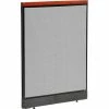 Interion By Global Industrial Interion® Deluxe Electric Office Partition Panel, 36-1/4"W x 47-1/2"H, Gray