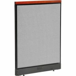 Interion By Global Industrial Interion® Deluxe Electric Office Partition Panel, 36-1/4"W x 47-1/2"H, Gray