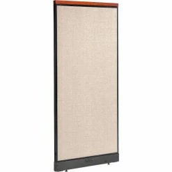 Interion By Global Industrial Interion® Deluxe Electric Office Partition Panel, 36-1/4"W x 77-1/2"H, Tan