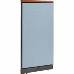 Interion By Global Industrial Interion® Deluxe Electric Office Partition Panel, 36-1/4"W x 65-1/2"H, Blue