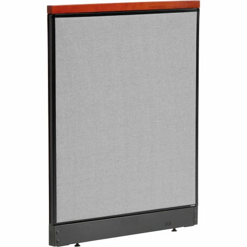 Interion By Global Industrial Interion® Deluxe Office Partition Panel with Pass Thru Cable, 36-1/4"W x 47-1/2"H, Gray