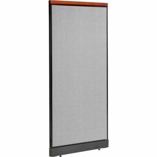 Interion By Global Industrial Interion® Deluxe Office Partition Panel with Pass Thru Cable, 36-1/4"W x 101-1/2"H, Gray