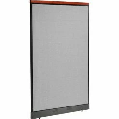 Interion By Global Industrial Interion® Deluxe Electric Office Partition Panel, 48-1/4"W x 77-1/2"H, Gray