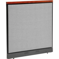 Interion By Global Industrial Interion® Deluxe Non-Electric Office Partition Panel with Raceway, 48-1/4"W x 47-1/2"H, Gray