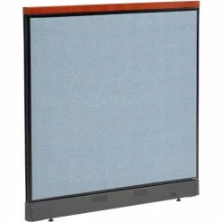 Interion By Global Industrial Interion® Deluxe Office Partition Panel with Pass Thru Cable, 48-1/4"W x 47-1/2"H, Blue