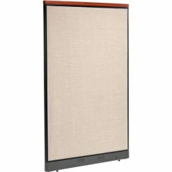 Interion By Global Industrial Interion® Deluxe Office Partition Panel with Pass Thru Cable, 48-1/4"W x 101-1/2"H, Tan