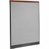 Interion By Global Industrial Interion® Deluxe Electric Office Partition Panel, 60-1/4"W x 77-1/2"H, Gray