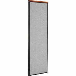 Interion By Global Industrial Interion® Deluxe Office Partition Panel, 24-1/4"W x 101-1/2"H, Gray