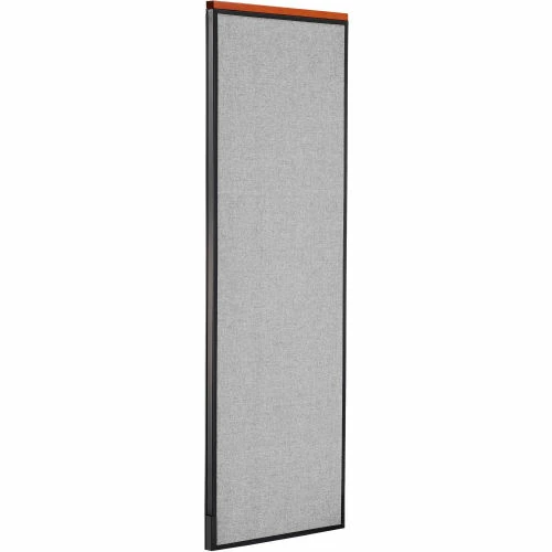 Interion By Global Industrial Interion® Deluxe Office Partition Panel, 24-1/4"W x 101-1/2"H, Gray