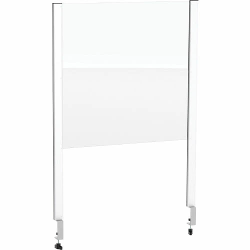 Global Industrial™ Cashier Shield 48"W X 36"H, With Clamp On Base, Silver - Image 9