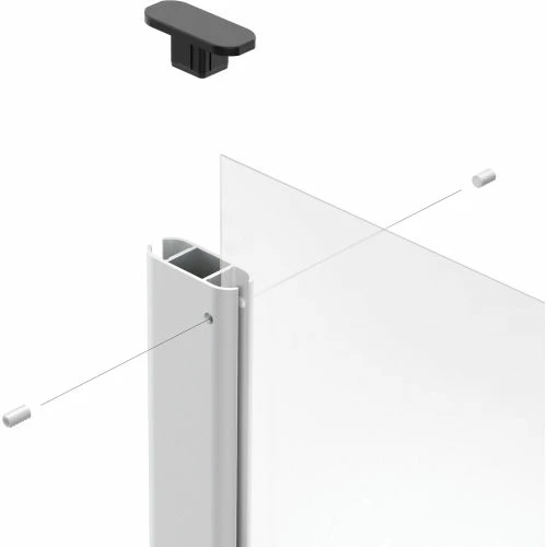 Global IndustrialΓäó Cashier Shield 24"W x 24"H, With Clamp On Base, Silver - Image 4