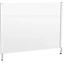 Global Industrial™ Cashier Shield 48"W X 36"H, With Clamp On Base, Silver