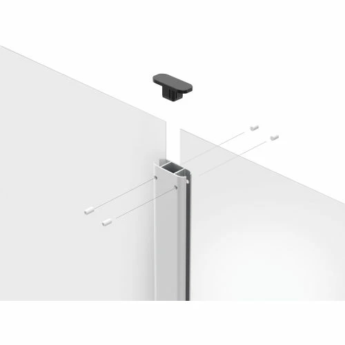 Global Industrial™ Cashier Shield 48"W X 36"H Add-On, With Center Clamp On Base, Silver - Image 4