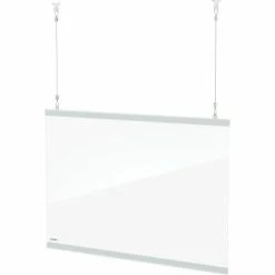 Global Industrial™ Hanging Cashier Shield, 56"W x 22"H, 2/Pack