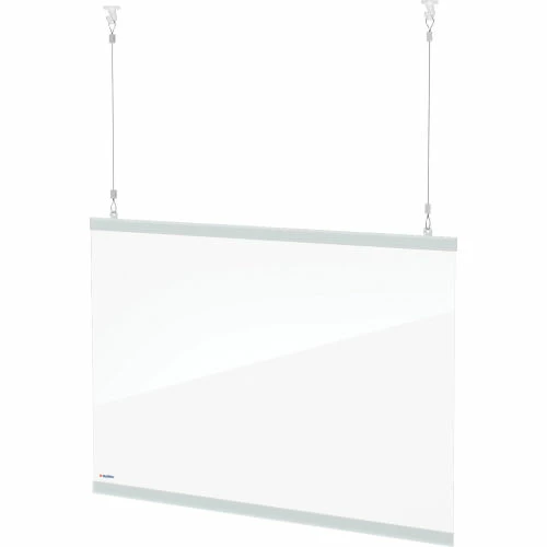 Global Industrial Hanging Cashier Shield, 56"W x 22"H, 2/Pack