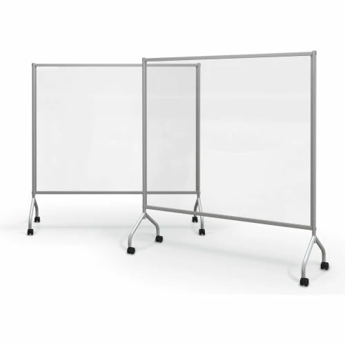 Balt® Acrylic Mobile Divider - 71.7"W x 71.8"H - Clear - Image 2