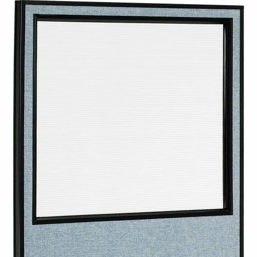 Interion By Global Industrial Interion® Office Partition Panel with Partial Window, 36-1/4"W x 72"H, Blue - Image 3