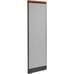 Interion By Global Industrial Interion® Deluxe Non-Electric Office Partition Panel with Raceway, 24-1/4"W x 101-1/2"H, Gray