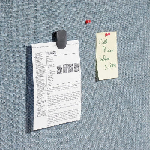 Interion By Global Industrial Interion® Deluxe Office Partition Panel w/Partial Window & Pass-Thru Cable 60-1/4Wx65-1/2H BLU - Image 6