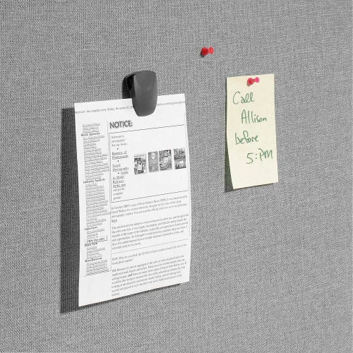 Interion By Global Industrial Interion® Office Partition Panel with Partial Window & Raceway, 60-1/4"W x 76"H, Gray - Image 7