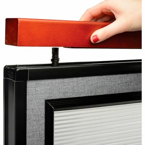 Interion By Global Industrial Interion® Deluxe Office Partition Panel with Partial Window, 48-1/4"W x 73-1/2"H, Gray - Image 7