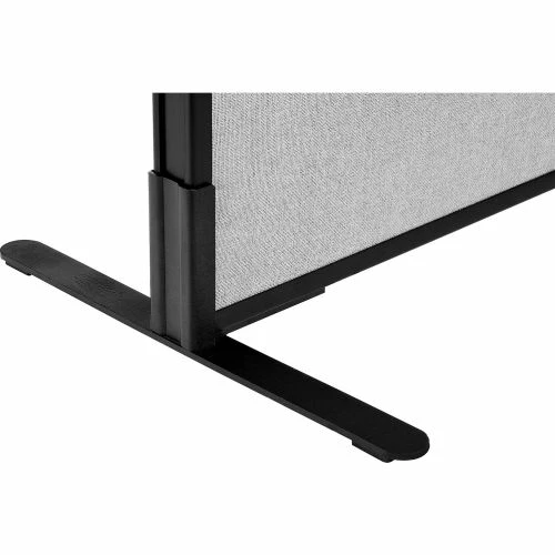 Interion By Global Industrial Interion® Freestanding Office Partition Panel with Partial Window, 48-1/4"W x 42"H, Gray - Image 4