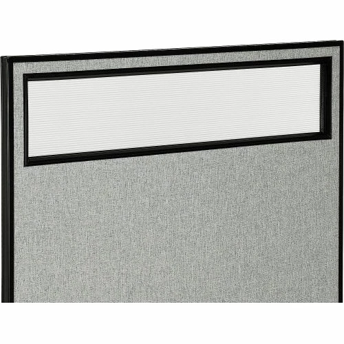 Interion By Global Industrial Interion® Office Partition Panel with Partial Window, 48-1/4"W x 42"H, Gray - Image 3