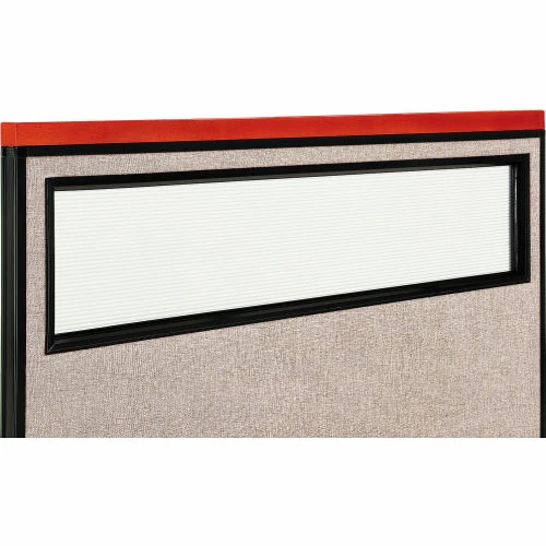 Interion By Global Industrial Interion® Deluxe Office Partition Panel with Partial Window, 48-1/4"W x 43-1/2"H, Tan - Image 3