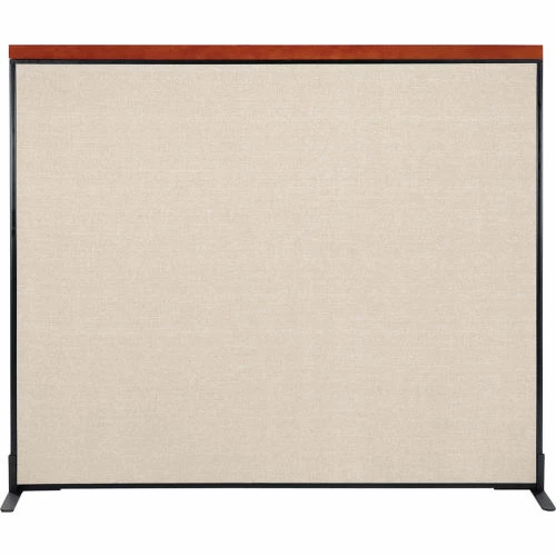 Interion By Global Industrial Interion® Deluxe Freestanding Office Partition Panel, 60-1/4"W x 43-1/2"H, Tan - Image 2