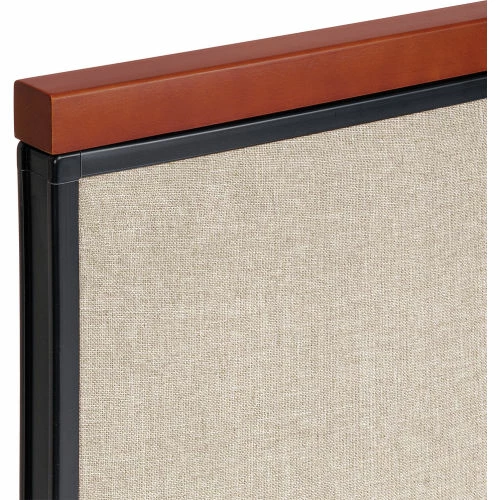 Interion By Global Industrial Interion® Deluxe Freestanding Office Partition Panel, 60-1/4"W x 43-1/2"H, Tan - Image 3