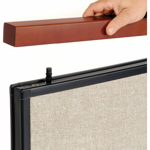 Interion By Global Industrial Interion® Deluxe Freestanding Office Partition Panel, 60-1/4"W x 43-1/2"H, Tan - Image 4