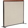 Interion By Global Industrial Interion® Deluxe Freestanding Office Partition Panel, 48-1/4"W x 43-1/2"H, Tan