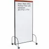 Interion By Global Industrial Interion® Deluxe Mobile Office Partition Panel with 2-sided Whiteboard,36-1/4"W x 77"H