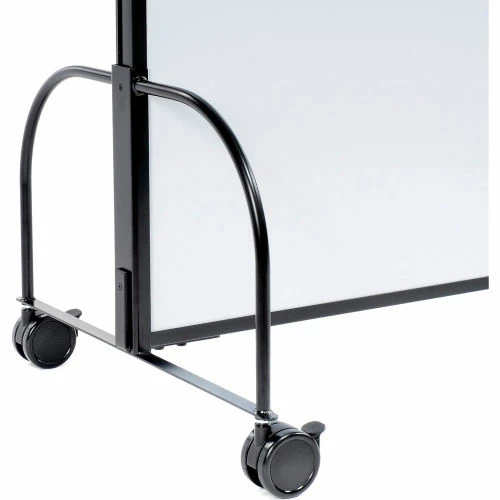 Interion By Global Industrial Interion® Deluxe Mobile Office Partition Panel with 2-Sided Whiteboard, 48-1/4"W x 65"H - Image 8