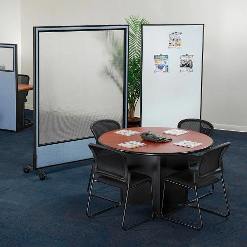 Interion By Global Industrial Interion® Mobile Office Partition Panel with 2-Sided Whiteboard, 48-1/4"W x 63-1/2"H - Image 6
