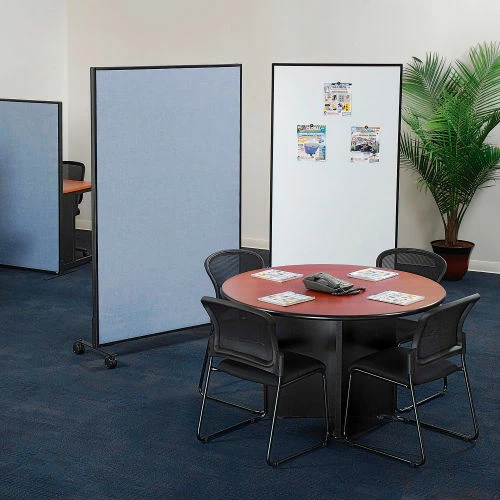 Interion By Global Industrial Interion® Mobile Office Partition Panel, 48-1/4"W x 45"H, Gray - Image 7