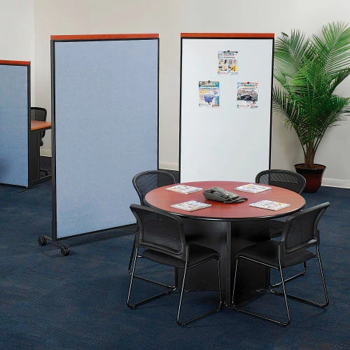 Interion By Global Industrial Interion® Mobile Deluxe Office Partition Panel, 60-1/4"W x 76-1/2"H, Gray - Image 8