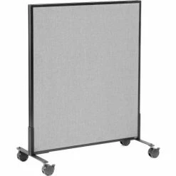 Interion By Global Industrial Interion® Mobile Office Partition Panel, 36-1/4"W x 45"H, Gray