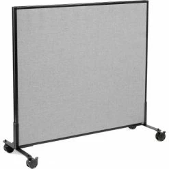 Interion By Global Industrial Interion® Mobile Office Partition Panel, 48-1/4"W x 45"H, Gray