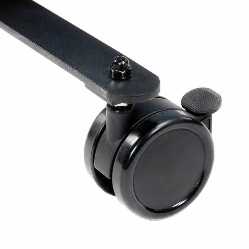 Interion By Global Industrial Interion® Mobile Deluxe Office Partition Panel with Partial Window, 24-1/4"W x 100-1/2"H, Blue - Image 3