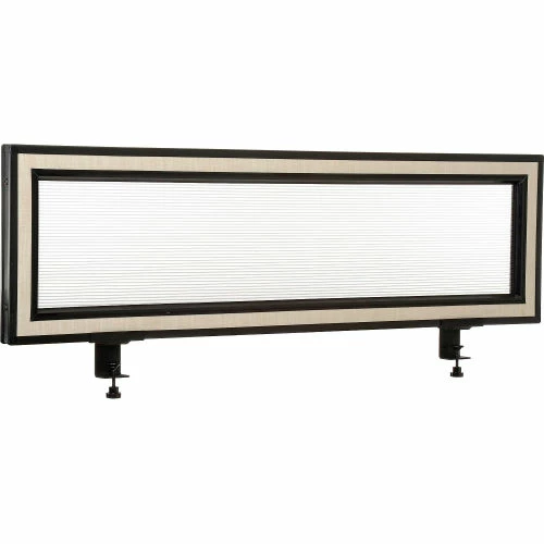 Interion By Global Industrial Interion® Universal Clamp-On Desk Partition - Frosted - Image 2