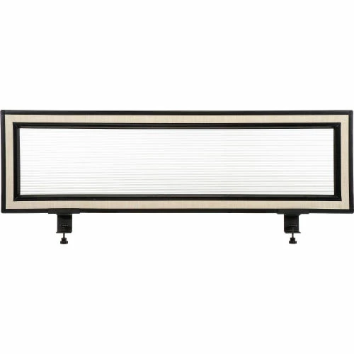 Interion By Global Industrial Interion® Universal Clamp-On Desk Partition - Frosted - Image 4