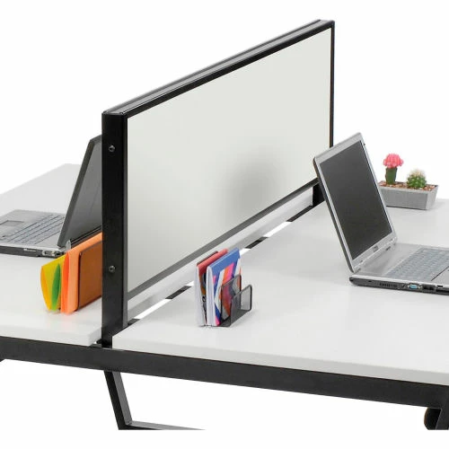 Interion By Global Industrial Interion® Magnetic Whiteboard Partition for Double Collaboration Desk - Image 4