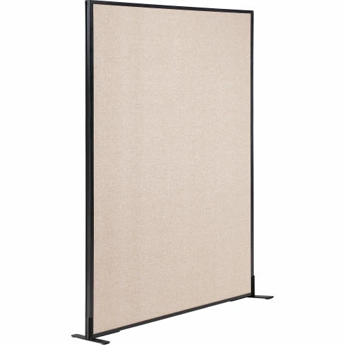 Interion By Global Industrial Interion® Freestanding Office Partition Panel, 48-1/4"W x 96"H, Tan
