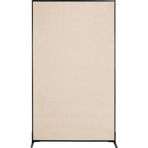Interion By Global Industrial Interion® Freestanding Office Partition Panel, 48-1/4"W x 96"H, Tan - Image 2