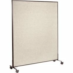 Interion By Global Industrial Interion® Mobile Office Partition Panel, 60-1/4"W x 99"H, Tan