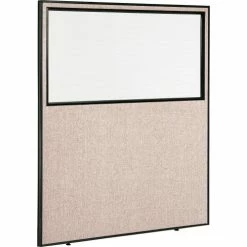 Interion By Global Industrial Interion® Office Partition Panel With Partial Window, 60-1/4"W x 96"H, Tan