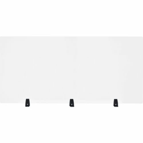 Interion By Global Industrial Interion® Freestanding Clear Desk Divider, 60"W x 24"H - Image 2